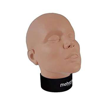 Mehron Makeup Practice Head |Makeup Practice Face| Mannequin Head for Makeup Practice, Special FX, &...