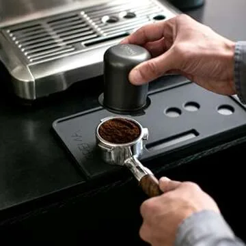 Crema Coffee Products - 54mm Dosing Cup - Black, 100% Stainless Steel with Non-Stick Food Grade Coating - Espresso Coffee Dosing Cup, Compatible with 54mm Breville Portafilters