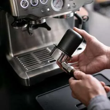 Crema Coffee Products - 54mm Dosing Cup - Black, 100% Stainless Steel with Non-Stick Food Grade Coating - Espresso Coffee Dosing Cup, Compatible with 54mm Breville Portafilters