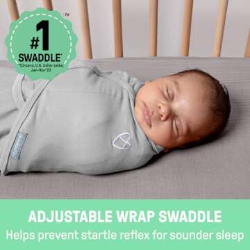 SwaddleMe by Ingenuity Original Swaddle - Preemie Size, Up to 7 Pounds, 1-Pack Baby Swaddle Blanket Wrap