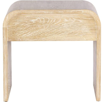 Meridian Cresthill Modern Nightstand in Solid White Oak