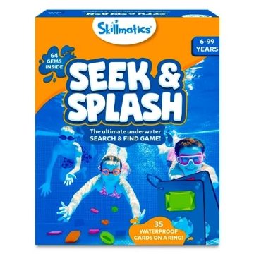 Skillmatics Seek & Splash Diving Gem Toys - Underwater Search and Find Game, Perfect for Swimming Po...