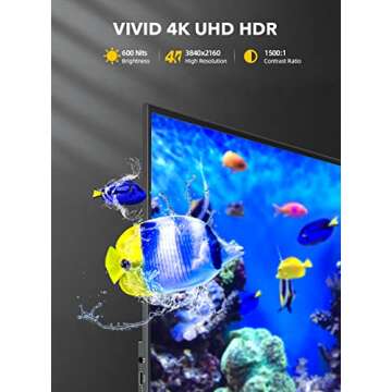 UPERFECT True 4K Portable Monitor, 600 Nits Brightness 100% AdobeRGB, Unique Arch Metal Frame, 15.6'' UHD IPS 3840x2160 USB C Monitor, HDR FreeSync Dual Speakers Type-C HDMI OTG w/Smart Case