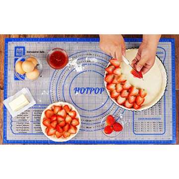 HOTPOP Silicone Pastry and Pie Crust Rolling Mat 26x16