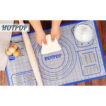 HOTPOP Silicone Pastry and Pie Crust Rolling Mat 26x16