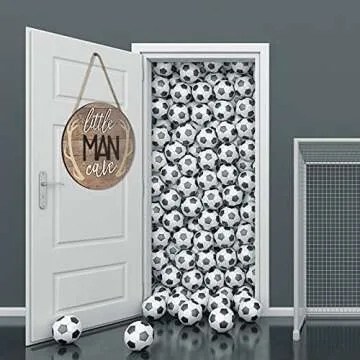 Blulu Little Man Cave Sign 12 x 12 Inch Little Man Cave Decoration for Nursery Wooden Wall Room Wall Decor Rustic Round Wood Sign Decor