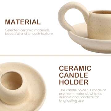 Elegant DOITOOL Ceramic Candle Holders for Any Occasion