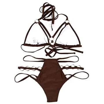 EJsoyo Women's Sexy Thong Bikini - Stylish 2 Piece Swimwear