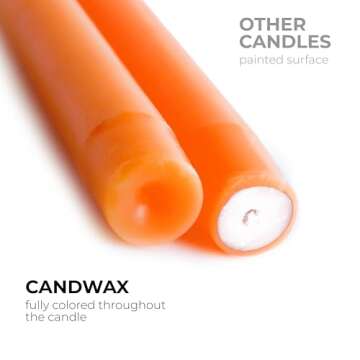 CANDWAX 8 inch Taper Candles Set of 4 - Tapered Candles Dripless and Unscented - Tall Candles Long B...