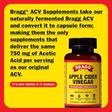Bragg Apple Cider Vinegar Capsules with Vitamin D and Zinc - (2 Pack) 90 Capsules - Supports The Immune System