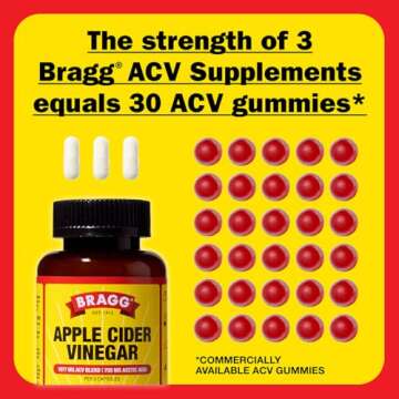 Bragg Apple Cider Vinegar Capsules with Vitamin D and Zinc - (2 Pack) 90 Capsules - Supports The Immune System