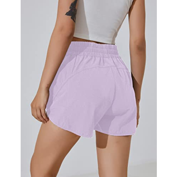 BMJL Women's High Waisted Running Shorts with Pocket