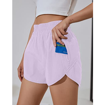 BMJL Women's High Waisted Running Shorts with Pocket