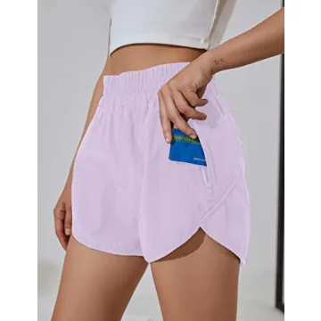 BMJL Women's High Waisted Running Shorts with Pocket
