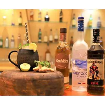 Staglife 16 Oz Antique Moscow Mule Copper Mugs & Copper Cups for Moscow Mules Hammered Finish Set of 2