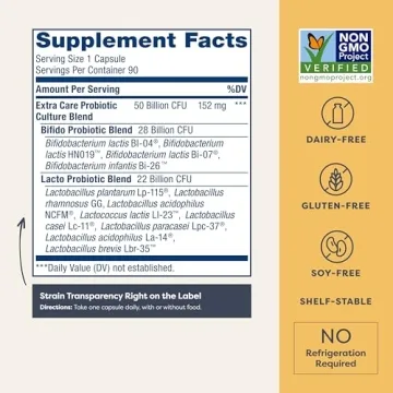 Renew Life Extra Care Probiotic Capsules, 50 Billion CFU