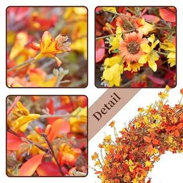 22 Inch Fall Wreath for Front Door with Eucalyptus and Flowers