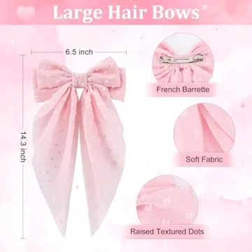 Stylish CEELGON Large Hair Bows Set for Women