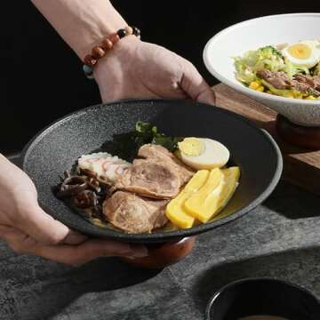 Muziuo Ceramic 34oz Ramen & Serving Bowl Decorative Gift