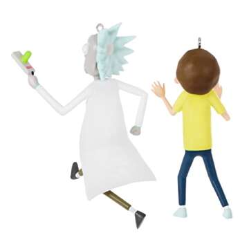 Hallmark Keepsake Christmas Ornament, Rick and Morty Just Don't Think About It, Morty! Set of 2