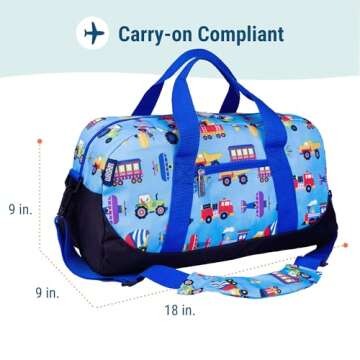 Wildkin Kids Overnighter Duffel Bag for Travel & Play
