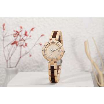 Elegant GORBEN Bamboo Wooden Watch: Stylish Quartz Timepiece for Women