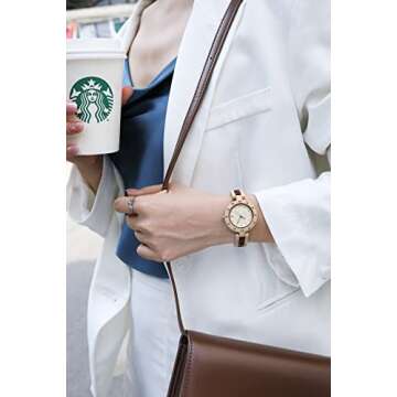 Elegant GORBEN Bamboo Wooden Watch: Stylish Quartz Timepiece for Women