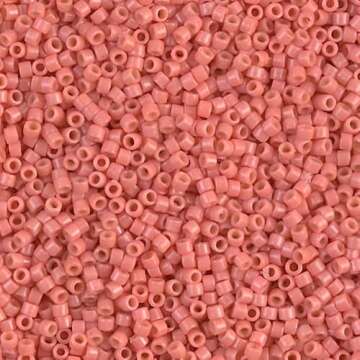 Miyuki Delica Seed Beads Bundle: Size 11/0, Duracoat Opaque Lychee (DB2113), Lt Watermelon (DB2114) & Guava (DB2115) - 3 Tubes of 7.2 Grams ea