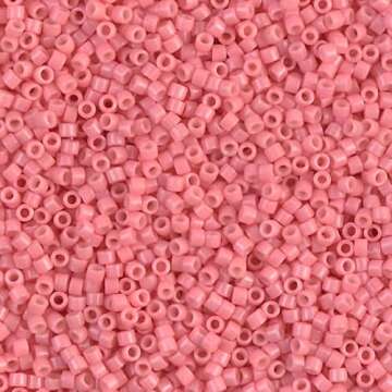 Miyuki Delica Seed Beads Bundle: Size 11/0, Duracoat Opaque Lychee (DB2113), Lt Watermelon (DB2114) & Guava (DB2115) - 3 Tubes of 7.2 Grams ea