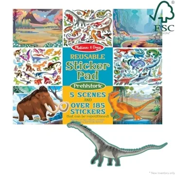 Melissa & Doug Prehistoric Reusable Sticker Pad for Kids
