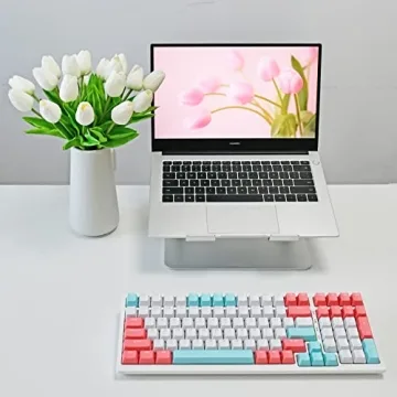 Mandy's 28pcs White Flowers Artificial Tulip Silk Fake Flowers 13.5" for New Year Spring Mother's Day Easter Valentine’s Day Gifts in Bulk Home Kitchen Wedding Decorations