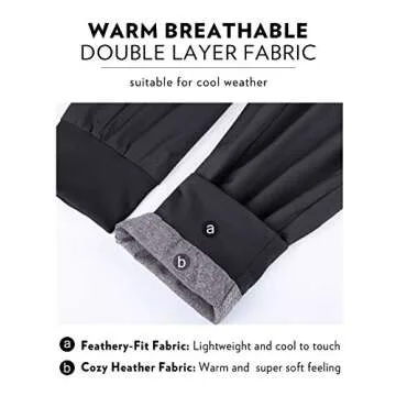 CRZ YOGA Women's Lined Double Layer Athletic Joggers with Zipper Pockets Comfy Lounge Workout Pants with Elastic Waist