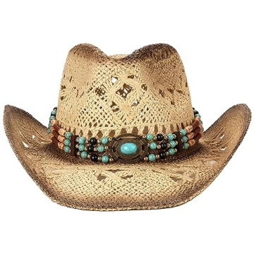 Stylish Straw Cowboy Hat for Men and Women