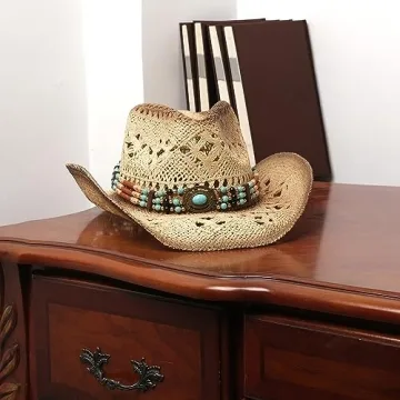 Stylish Straw Cowboy Hat for Men and Women