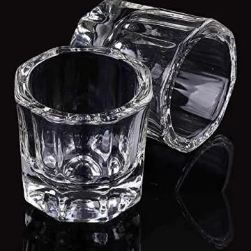 2 Pieces Nail Dappen Dish and 1 Dual-ended Polygel Brush & Picker Acrylic UV Gel Nail Brushes for PolyGel UV Gel Acrylic Nails Extension