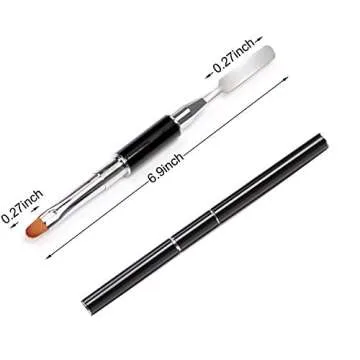 2 Pieces Nail Dappen Dish and 1 Dual-ended Polygel Brush & Picker Acrylic UV Gel Nail Brushes for PolyGel UV Gel Acrylic Nails Extension