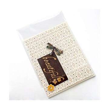 ClearBags Flat Open Top Bags, 4 5/8 x 5 7/8, 100 Pack, Clear Photo Storage Bag, Plastic Sleeves, Sheets for Art, Crafts, Envelopes, Cards, Crystal Clear, Archival Safe, B54NFA