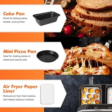 Deluxe 10-Piece Air Fryer Accessories Set for Ninja Dual Cookers