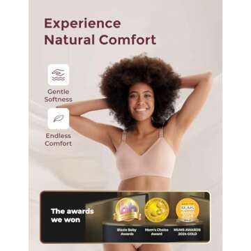Momcozy Nursing Bras for Breastfeeding Seamless Ultra Comfort Maternity Bra Smooth Wireless Pregnanc...