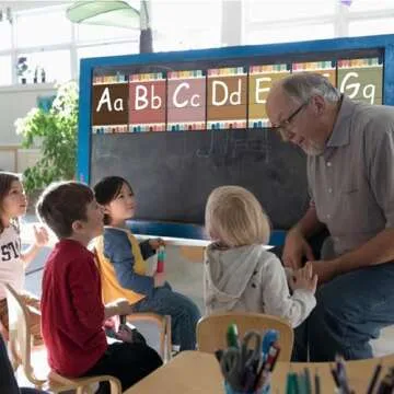 Bulletin Board Letters - ABC Alphabet Poster Classroom Decor Set Preschool English Poster Kindergarten/Primary School Classroom Wall Decor Daycare/Homeschool Supplies 10inx5.5in