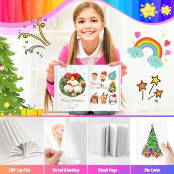 2-Pack Hardcover Blank Books, 60 Pages 6"x8" Blank Note for Kids to Write Stories, 100GSM DIY Calendar Hard Notebooks, White Writing Drawing Sketchbook Bulk, Scrapbook Journal Office School Supplies