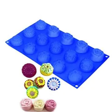 X-Haibei Floral Silicone Mold for Soap and More
