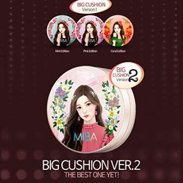 MIBA Ion Calcium Foundation Double Cushion RX 25 g / 0.88 oz Big Cushion SEASON2 Long Lasting Effect...