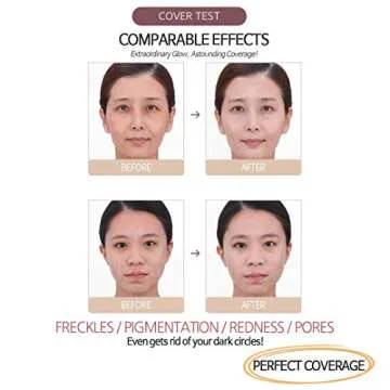 MIBA Ion Calcium Foundation Double Cushion RX 25 g / 0.88 oz Big Cushion SEASON2 Long Lasting Effect for Dewy Skin. Skin moisturizing. Skin tightening relief. Fine coverage. Smooth adhesion (No 23)