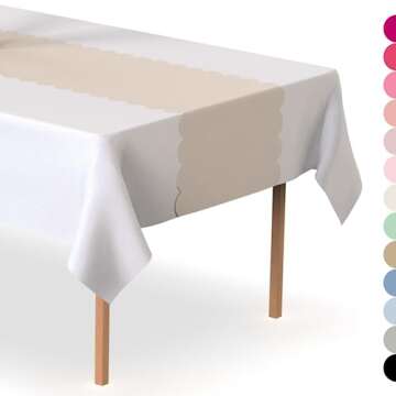 Swanoo Scallop Table Runners - Vibrant & Washable Decor