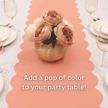 Swanoo Scallop Table Runners - Vibrant & Washable Decor