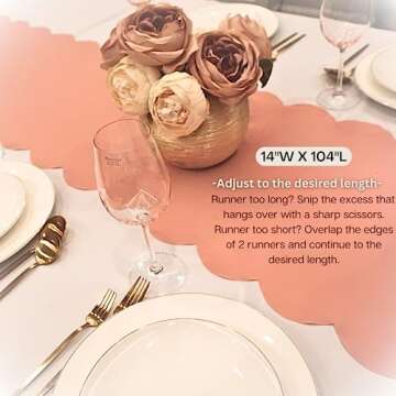 Swanoo Scallop Table Runners - Vibrant & Washable Decor