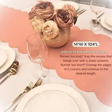 Swanoo Scallop Table Runners - Vibrant & Washable Decor