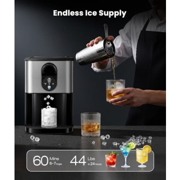 Cowsar Nugget Ice Maker 44lbs/24H Soft Chewable Ice