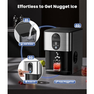 Cowsar Nugget Ice Maker 44lbs/24H Soft Chewable Ice